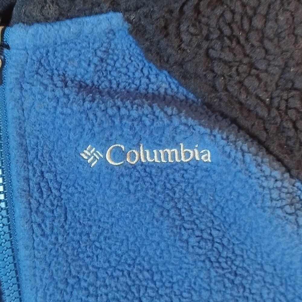 Columbia Kids' Fleece Jacket - Size 4T - Blue/Navy, Cozy Sherpa with Bear Ears - Picture 3 of 7